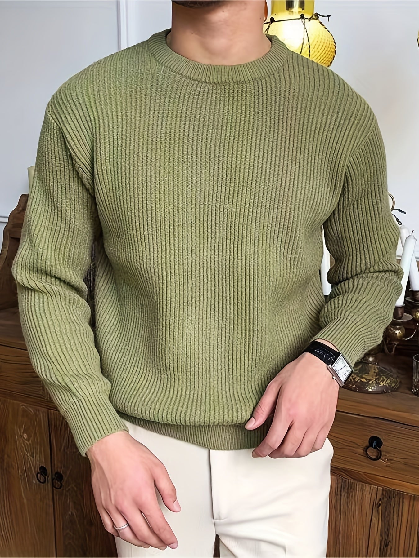 Timothée - Pull Pull stylé en tricot câblé pour hommes