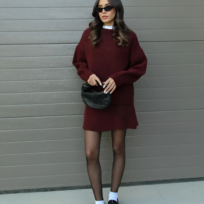 Amélie | Ensemble Jupe et Pull Assortis